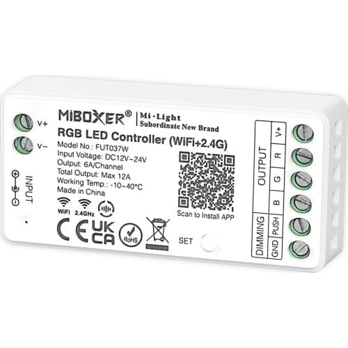 Miboxer FUT037W WiFi+2.4G RGB LED Controller for RGB LED Strip