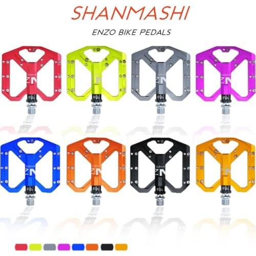 ENZO Ultralight Mountain Bike flat foot Pedals MTB Road CNC Aluminum Alloy Sealed 3 Bearing Anti-slip Bicycle Pedals Accessories