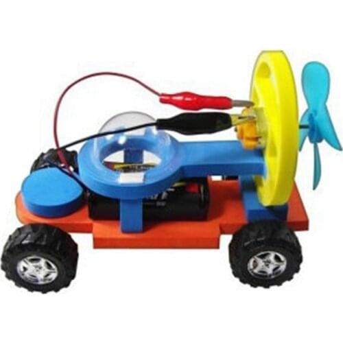Wind Power Electric Racing Model Kit Toys for Boys Science Training Child Experiment Handmade Assembly Physics Toy Gifts for Kid