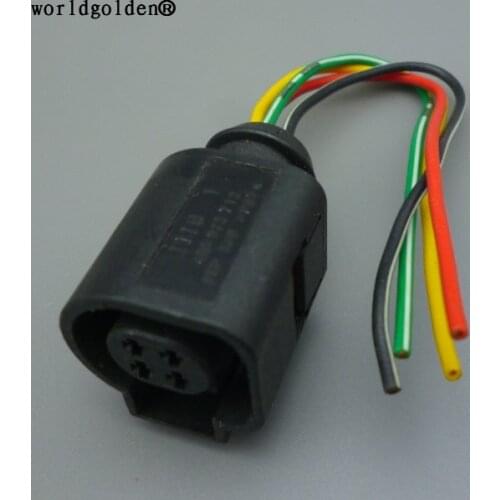 Worldgolden 4 Pin/Way Water Temperature Sensor Connector Plug Housing Socket For AUDI VW Skoda VAG 4B0973712 or 1J0973712
