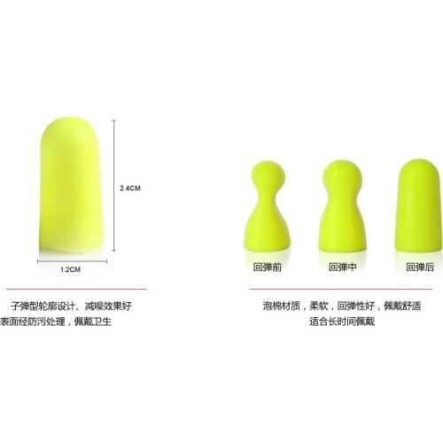 3M E-A-Rsoft Yellow Neons Earplugs 312-1250 Uncorded Poly Bag 200 Pair/Case