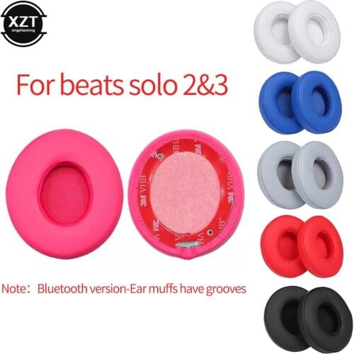 1pair Replacement Ear Pads Cushion For Beats Solo 2 Solo 3 Wireless Wired Earpads Earbuds Headset Ultra-soft Case Earphone