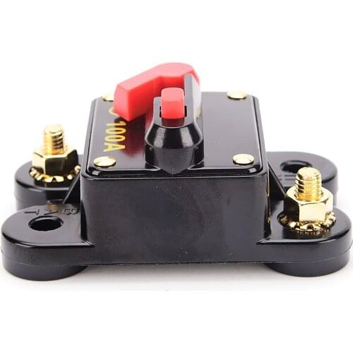 100 Amp High Power Manual Reset Circuit Breaker Overload Fuse Holder Plastic