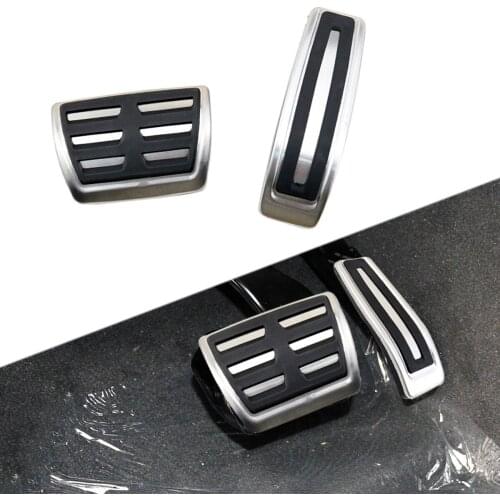 2PCS AT Pad Fit For Audi Q7 2007-2015 Accessories Antislip Mat Accelerator Fuel Gas Brake Foot Pedal Cover Trim Parts