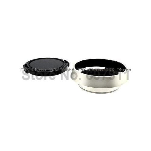 2 in 1 Sliver 37 39 40.5 43 49 52 55 58mm Metal Lens Hood + 52mm lens cap cover For 1 V3 V2 V1 J3 J2 J1 S1 and A6000