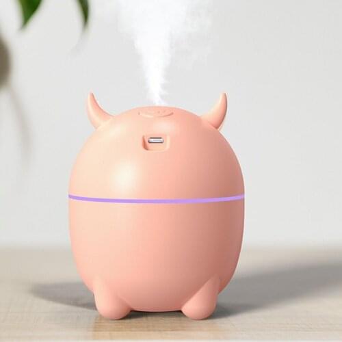 320ml Aroma Air Humidifier Cute Cartoon Cow USB Air Diffuser for Home Office Car Mist Maker Essential Oil Diffuser Aromatherapy