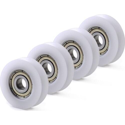 4pcs U Groove Wheel Guide Bearing Pulley Sealed Rail Ball Furniture 6*34.5*7mm