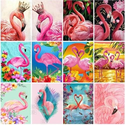 Full Square/round Drill 5D Diy Diamond Painting Flamingo Diamond Embroidery Animal Cross Stitch Mosaic Rhinestone Art Home Decor