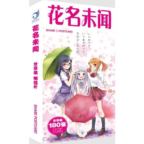 Anime Anohana The Flower We Saw That Day Honma Meiko Fanart Postcard Post Cards Sticker Artbook Gift Cosplay Props Book Set New