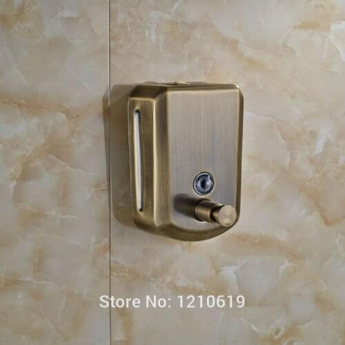 New Arrival Antique Bronze 800ML Soap Dispenser Liquid Shampoo Dispenser Single Head Manual Lotion Box Holder