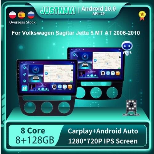 Android 10.0 Car Radio Video Player For VW Volkswagen Sagitar Jetta 5 MT AT 2006-2010 Auto Multimedia GPS Stereo DSP Carplay OBD