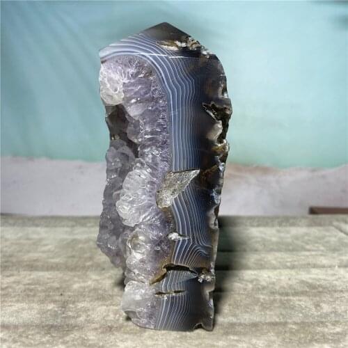 Tower Amethyst Natural Voog Quartz Crystal Cluster Healing Stones Specimen Home Crafts Decoration Gift Geode Mineral Wand