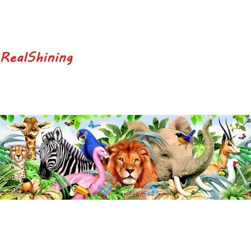 Large size 5D Diy Diamond Painting Cross Stitch full round/Square Diamond Embroidery animals for room Decor H2286