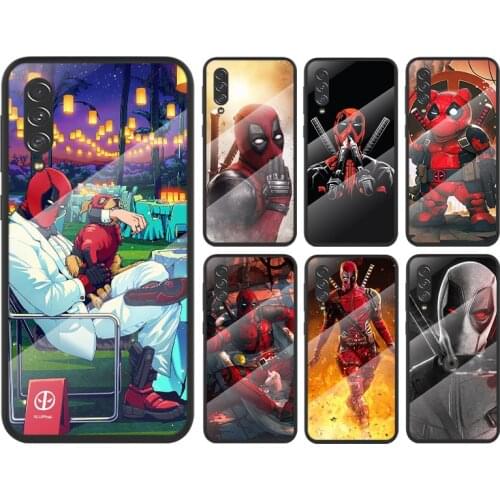 Marvel Deadpool For Samsung Galaxy A91 A81 A72 A71 A52 A51 A41 A31 A21S A11 A01 Tempered Glass Cover Phone Case