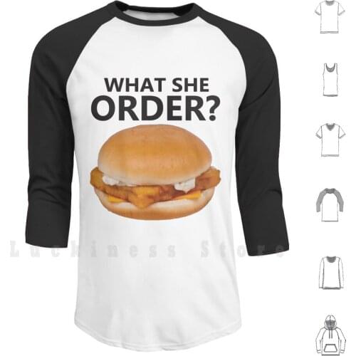 What She Order ? Hoodie Long Sleeve Kanye Jay Z Niggas Paris Burger Funny Rap Music Hip Hop Fish Fillet Fish Fillet
