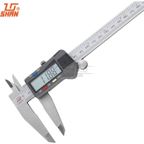 SHAN Digital Calipers 12" 0-300mm/0.01 Gauge Vernier Caliper LCD Display Electronic Micrometer Inch/MM Measure Tools