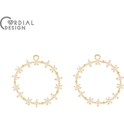 Cordial Design 50Pcs 30*31MM DIY Accessories/Hand Made/Imitation Pearl/Jewelry Findings & Components/Earring Making/Charms