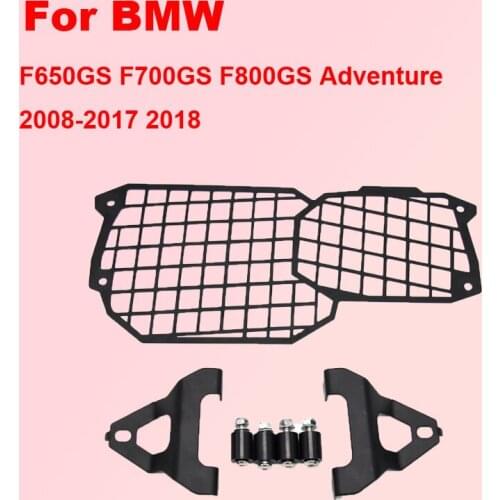 For BMW F650GS F700GS F800GS Adventure 2008-2017 2018 Front Headlight Guard Cover metal net/Clear Lens Head Light Lamp Protecto