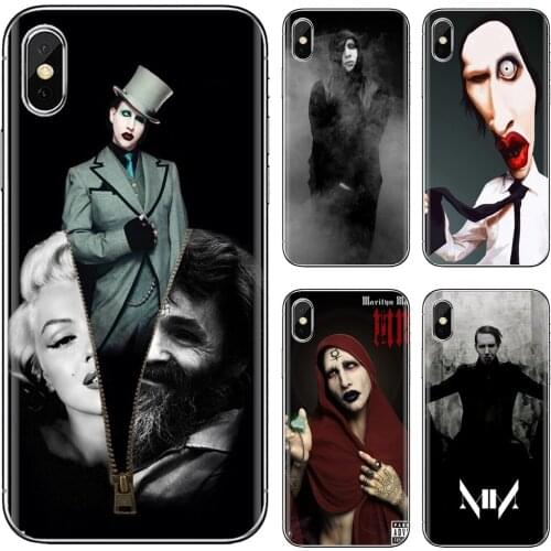For Huawei Nova 2 2i 3 3i Y3 Y5 Y6 Y7 Y9 Prime 2015 2016 2017 2018 2019 marilyn-manson-C-artwork-digital-art Soft Bag Case