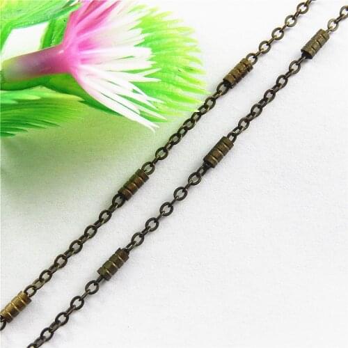 Graceangie Wholesale 1MTopFashion Antique Bronze Plating Jewelry Chain 2mm Copper Material Made Link Metal