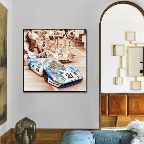 24 HOURS OF LE MANS Painting On Canvas Print Poster Wall Art Picture For Kid Room Home Decoration Frameless