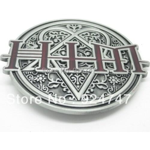 Round HIM Rock Music Belt Buckle