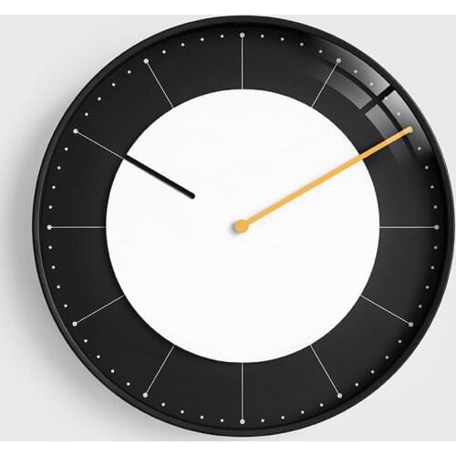Minimalist Black White Wall Clock Living Room Creative Art Living Room Wall Watch Bedroom Quiet Kitchen Home Decoration AA50ZB