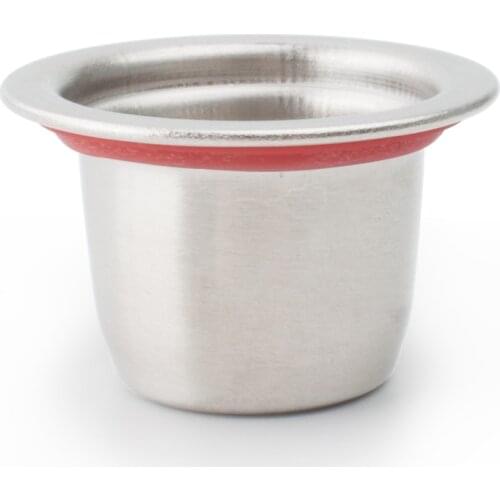 Refillable Capsule fit For Nespresso Coffee Machine Refillable Capsule Reusable Nespresso Capsule cup pod red silicone ring