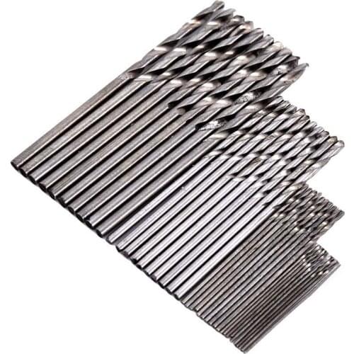 40pcs PCB Twist Drill Bits Set Straight Shank Mini Drill HSS Bit 0.5mm-2.0mm For Woodworking Tools