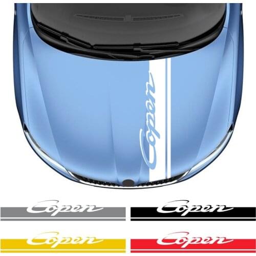 1Pcs Car Styling 140cmx28cm Vinyl Decals Auto Car Hood Stripes Sticker For Daihatsu Copen DIY Bonnet Decor