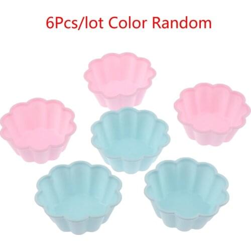 New Silicone Mold Cupcake 6pcs Cake Mold Muffin Baking Nonstick and Heat Resistant Reusable Silicone Cake Molds Muffin DIY