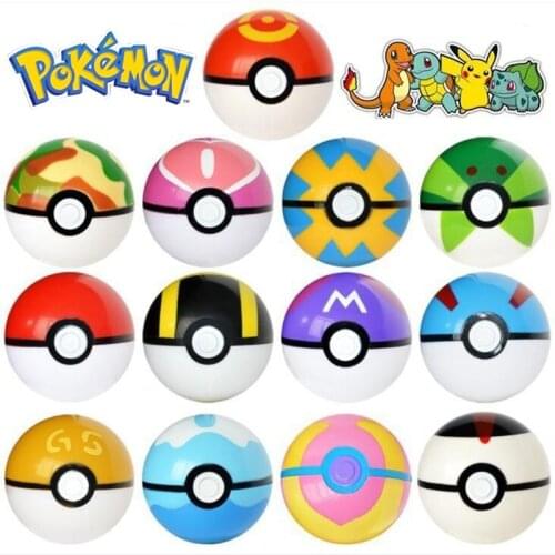 New Pokemon Pikachu Pet Elf Ball Pikachu Pokeball 7cm Pop-up Poke Balls Kids Figures Toy Hot Home Decoration Gift Shipping Free