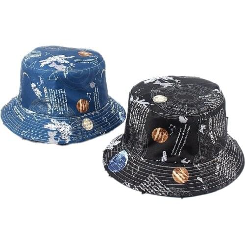 Summer Reversible Graffiti Hip Hop Bucket Hat Women Men Letters Print Harajuku Cotton Sun Protection Fisherman Cap Panama Bob