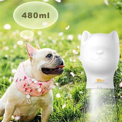 480ML Portable Pet Dog Water Bottle For Travel Cats Dogs Puppy Drinking Bowl Outdoor Pet Water Dispenser Feeder Leakproof