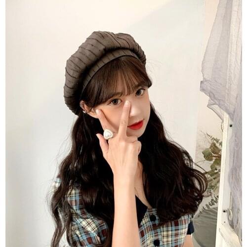 Spring and Autumn Street elegant painter hat French vintage fashion striped tassel pumpkin anise Free Shipping