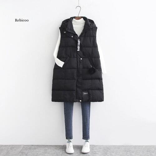 Womens Parka Plus Size 4XL Fashion Coat New Winter Mujer Outerwear Hooded Female Padded Parka Womens Thick Vest