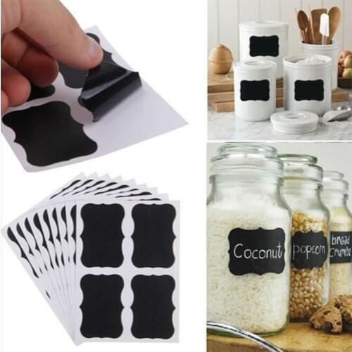 1set Chalkboard Label Kitchen Spice Organizer Stickers Jar Bottle Sticker Tags Blackboard Spice Stickers Kitchen Accessories