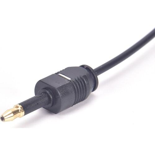 1pc For Toslink to Mini Plug 1M Toslink Audio Cable Digital Optical SPDIF Audio Cable Wire3.5mm Audio Connector Cable