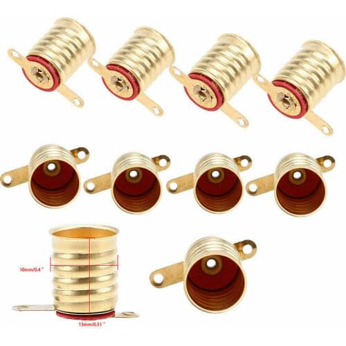 1-20PCS E10 LED Light Socket Holder Practical Small Bulb Lamp Adapter Converter Vintage Copper Flashlight Lighting Lamp Holder