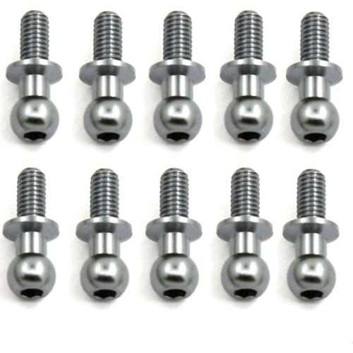 10Pcs M3 Metal Hex Ball Head Screws for Tamiya TT01 TT02 Sakura D5 1/10 RC Drift Car Spare Parts Universal