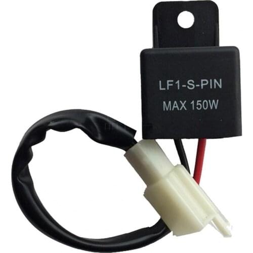 12V 150W 2 Pins Waterproof Motorcycle Turn Signal Light Flasher Relay with Wire 4.7cm x 3.7cm x 6.7cm Motorcycle Accessories