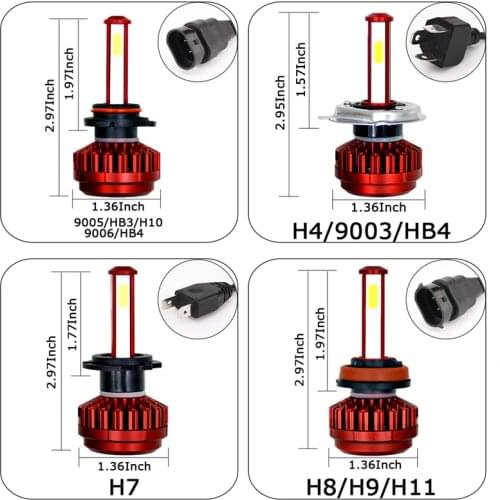 2PCS R7 300W 6000K 15000LM Auto Headlights Automotivo LED Lamp Car Lights Bulbs LED Headlight H4/HB4/9006/H11/9005 Car Headlight