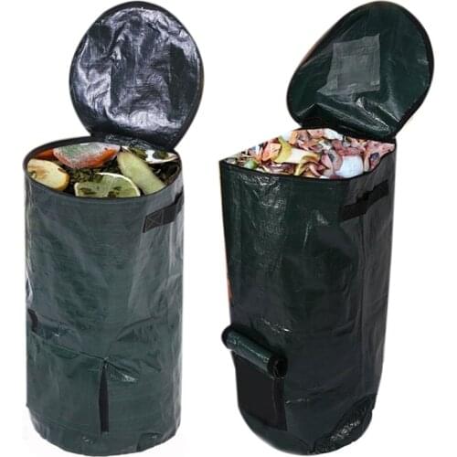 2Pc Organic Compost Bag Fruit Kitchen Waste Collector Storage Disposal Compost Machine Garden Trash Can