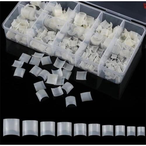 500pcs short french Nail Tips Natural/clear Suitable for Professional Salon or Personal Use Acrylic Beauty Nail Art Accessories