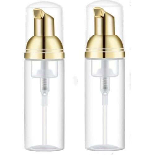 8pcs/lot Mini size Empty 50ml 1.7oz Clear Plastic Empty Foam bottle Travel Foaming Soap Dispenser Mousse Container