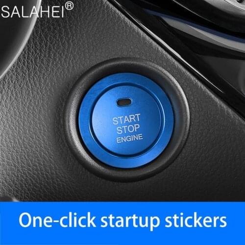 Car Styling Auto Accessories Start Stop Engine Power Button Ring Sticker Fit For Toyota C HR Corolla Auris Prius Chr Cover