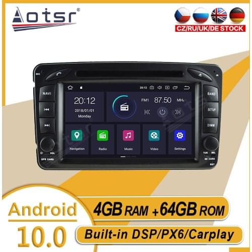4+64GB For Mercede-Benz W203 W209 W463 W168 Car Stereo Multimedia Player Android GPS Navi Auto Audio Radio Carplay PX6 Head Unit