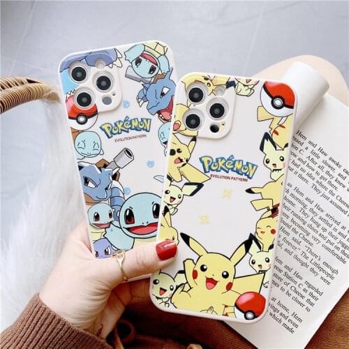Pokemon Phone Case for Iphone 7 8 Plus Iphone X XR Shockproo Cell Phone Case Cute Cartoon Silicone Case Couples Christmas Gifts