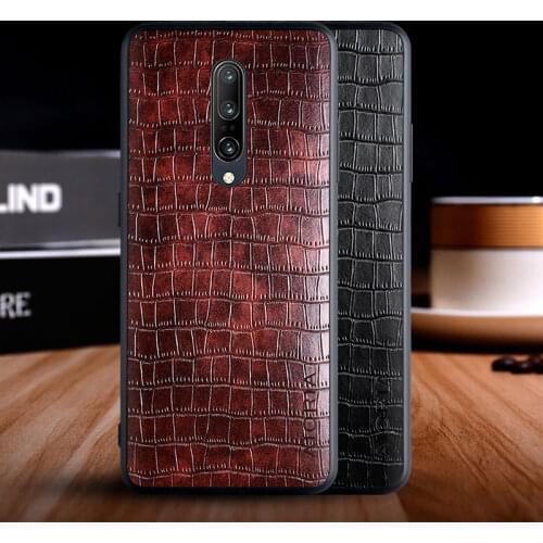 Case for Oneplus 7 Pro funda luxury crocodile pattern leather soft TPU hard phone cover for oneplus 7 pro case