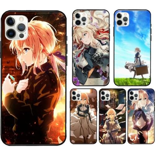Violet Evergarden Anime Phone Case For iPhone 11 Pro Max 12 mini 6S 7 8 Plus X XS Max SE 2020 XR Cover Coque